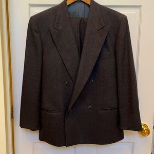 Giorgio Armani Charcoal Wool Suit 40S/ W33